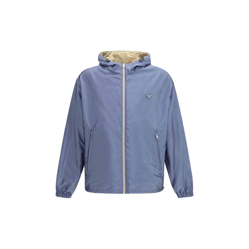 Giacca Prada beige in nylon riciclato