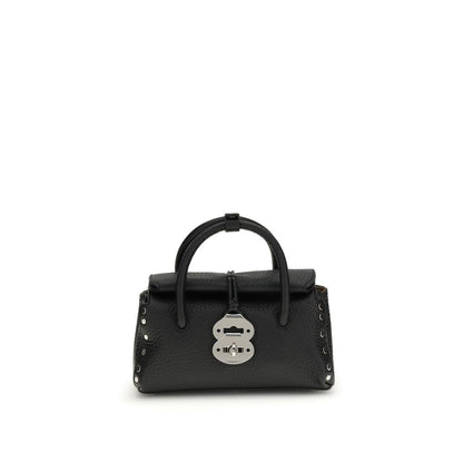 Sac à main Zanellato en cuir de veau noir Bos Taurus