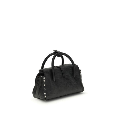 Sac à main Zanellato en cuir de veau noir Bos Taurus