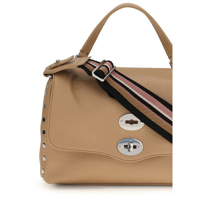 Borsa Zanellato in pelle di vitello beige Bos Taurus