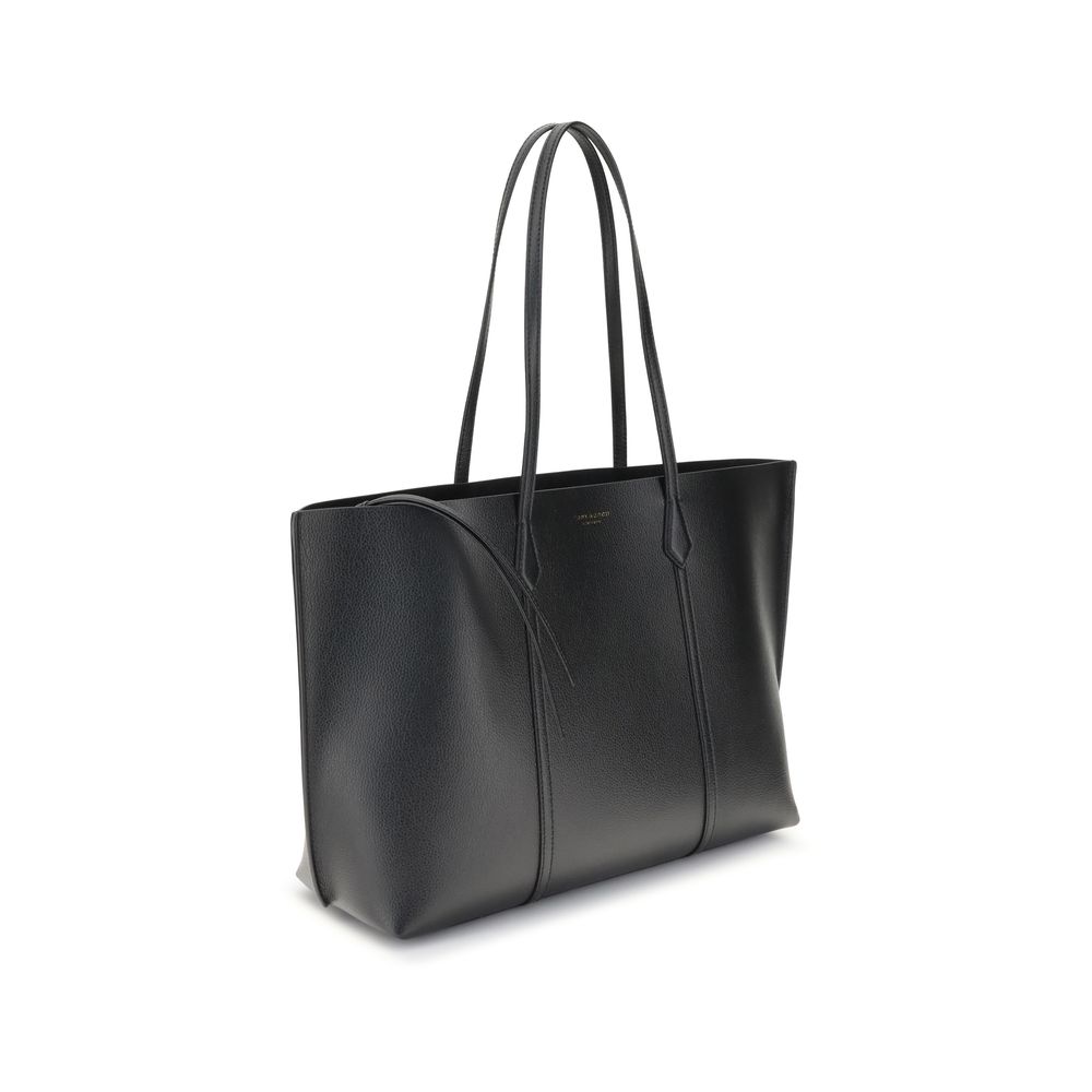 Tory Burch Borsa in pelle di vitello nera Bos Taurus