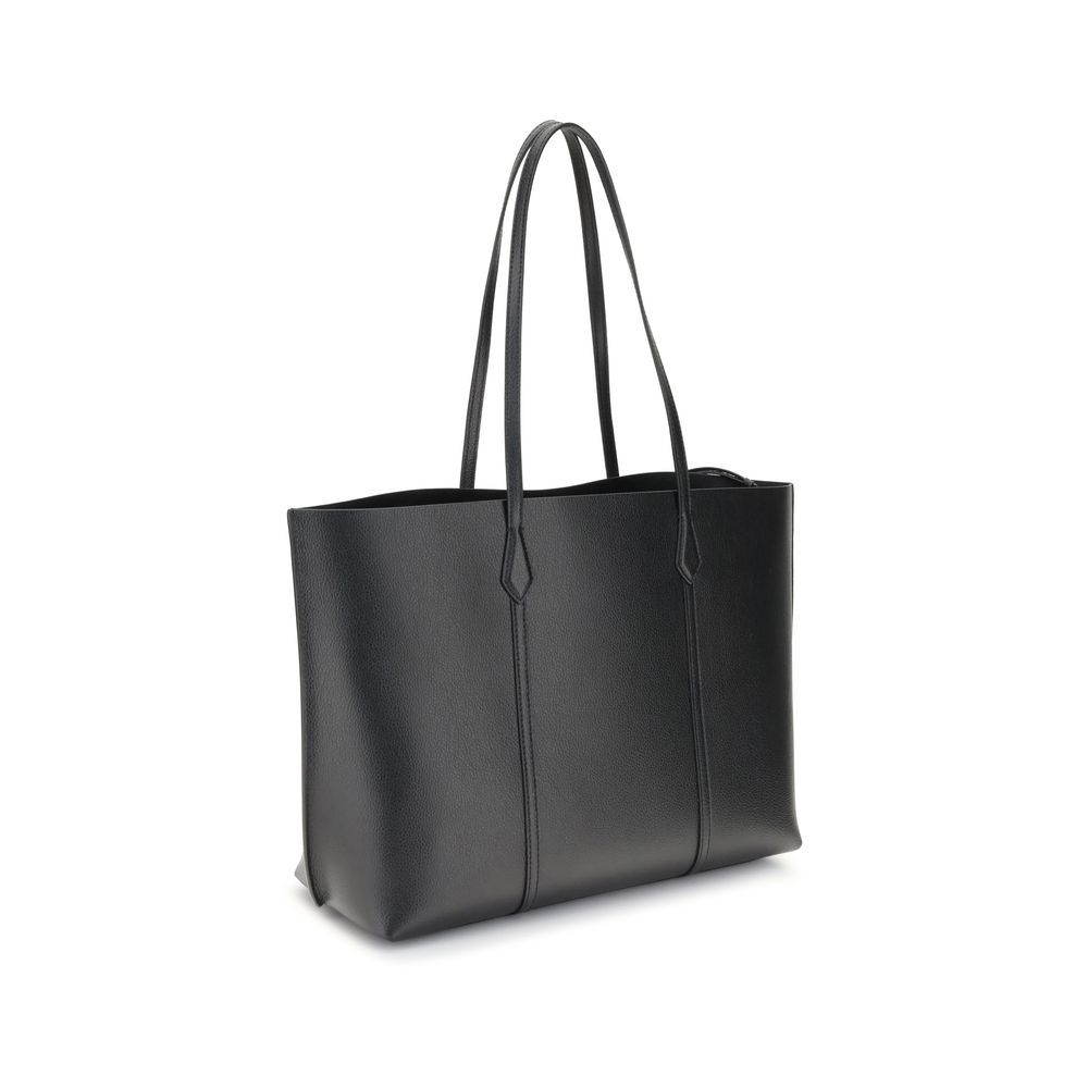 Tory Burch Borsa in pelle di vitello nera Bos Taurus