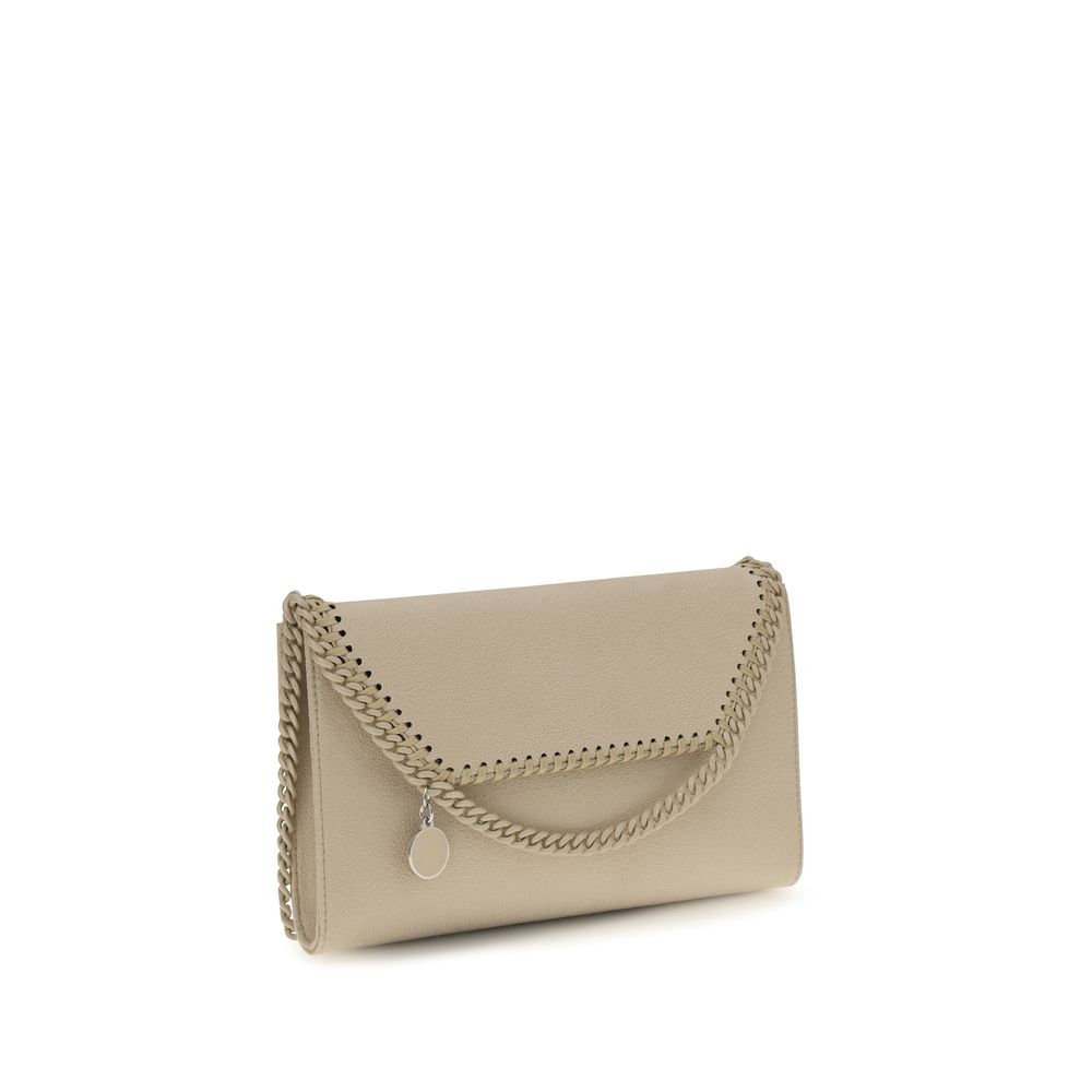 Borsa a spalla Stella McCartney beige in poliestere