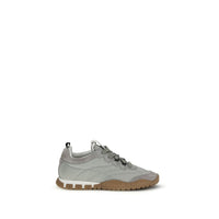 Sneakers sportive Miu Miu grigie in poliammide riciclato