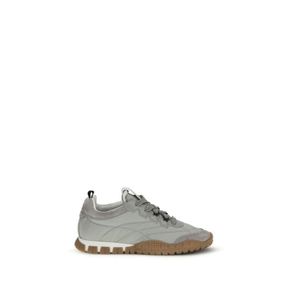 Sneakers sportive Miu Miu grigie in poliammide riciclato
