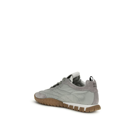 Sneakers sportive Miu Miu grigie in poliammide riciclato