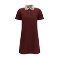Robe décontractée en coton Burberry Bordeaux