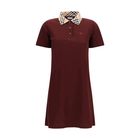 Vestito Casual Burberry Bordeaux in Cotone