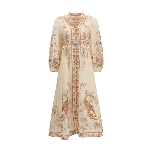 Zimmermann Abito Casual in Lino Beige