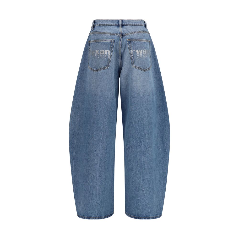 Alexander Wang Jeans di cotone denim blu