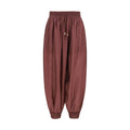 Pantalon décontracté en soie Zimmermann Bordeaux