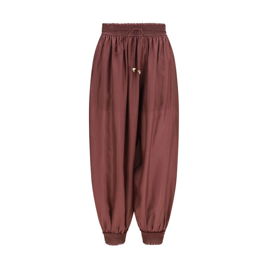 Pantaloni casual in seta Bordeaux Zimmermann