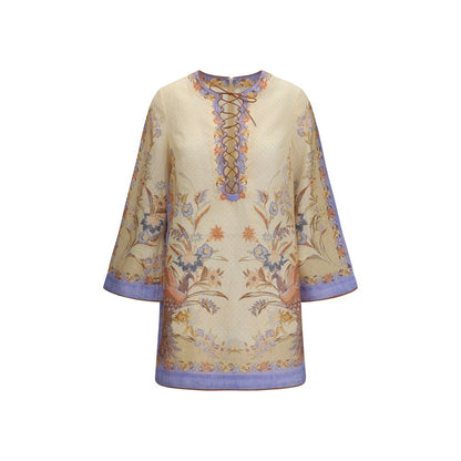 Zimmermann Multicolor Linen Casual Dress