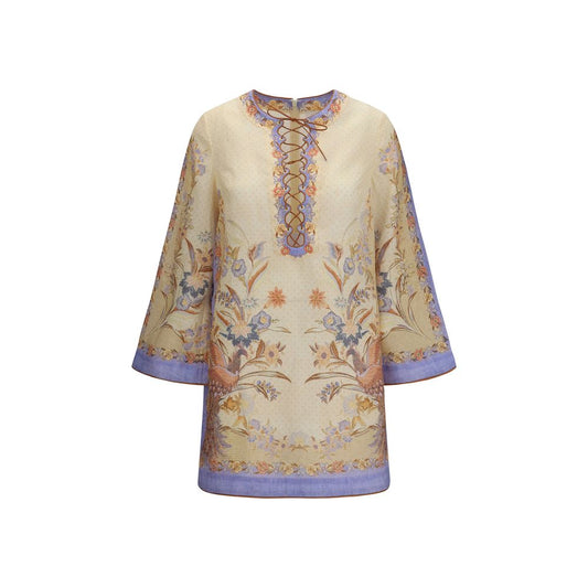 Abito casual Zimmermann in lino multicolor