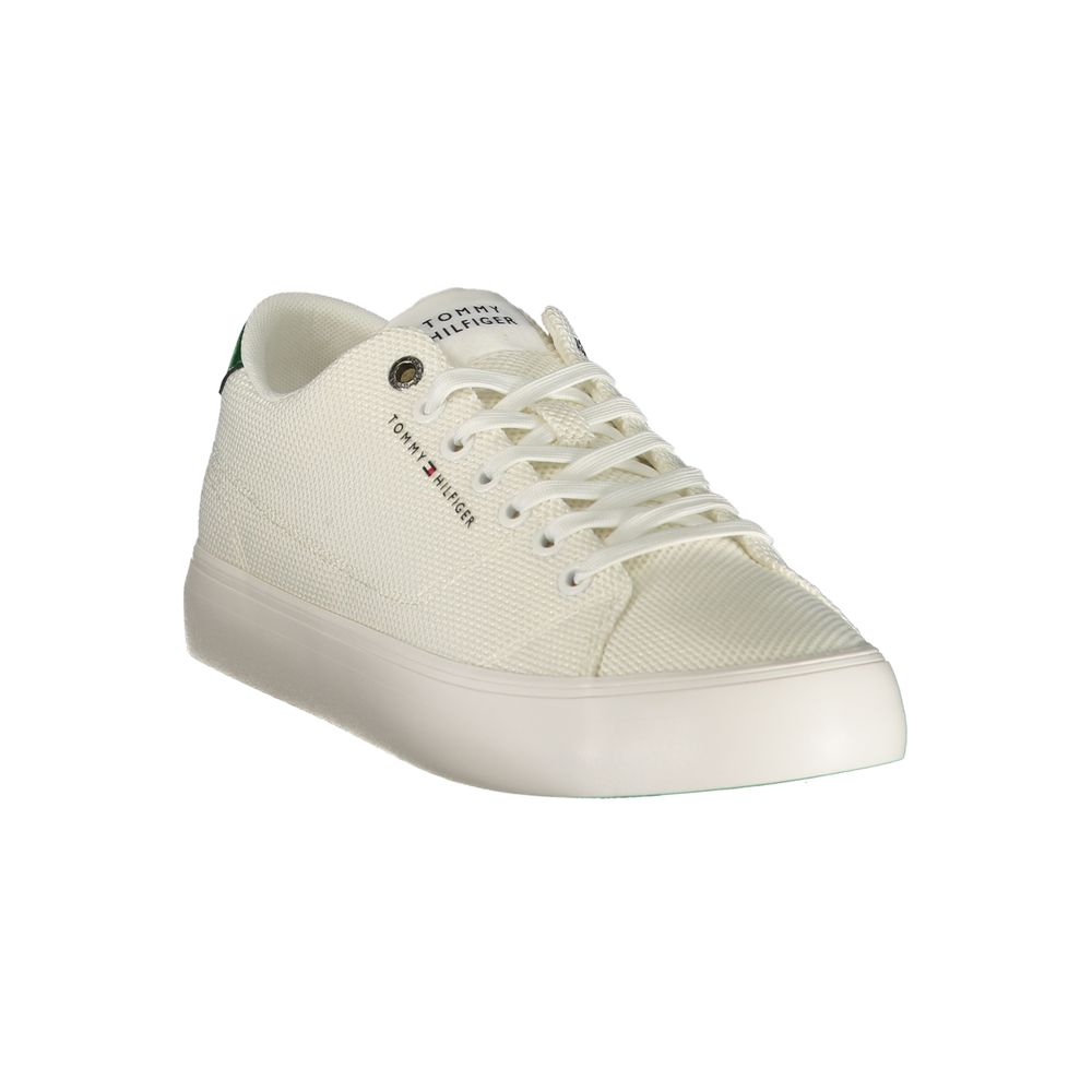 Sneaker da Uomo in Poliestere Bianco Tommy Hilfiger