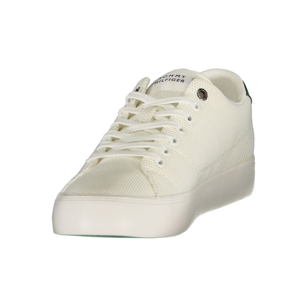 Sneaker da Uomo in Poliestere Bianco Tommy Hilfiger