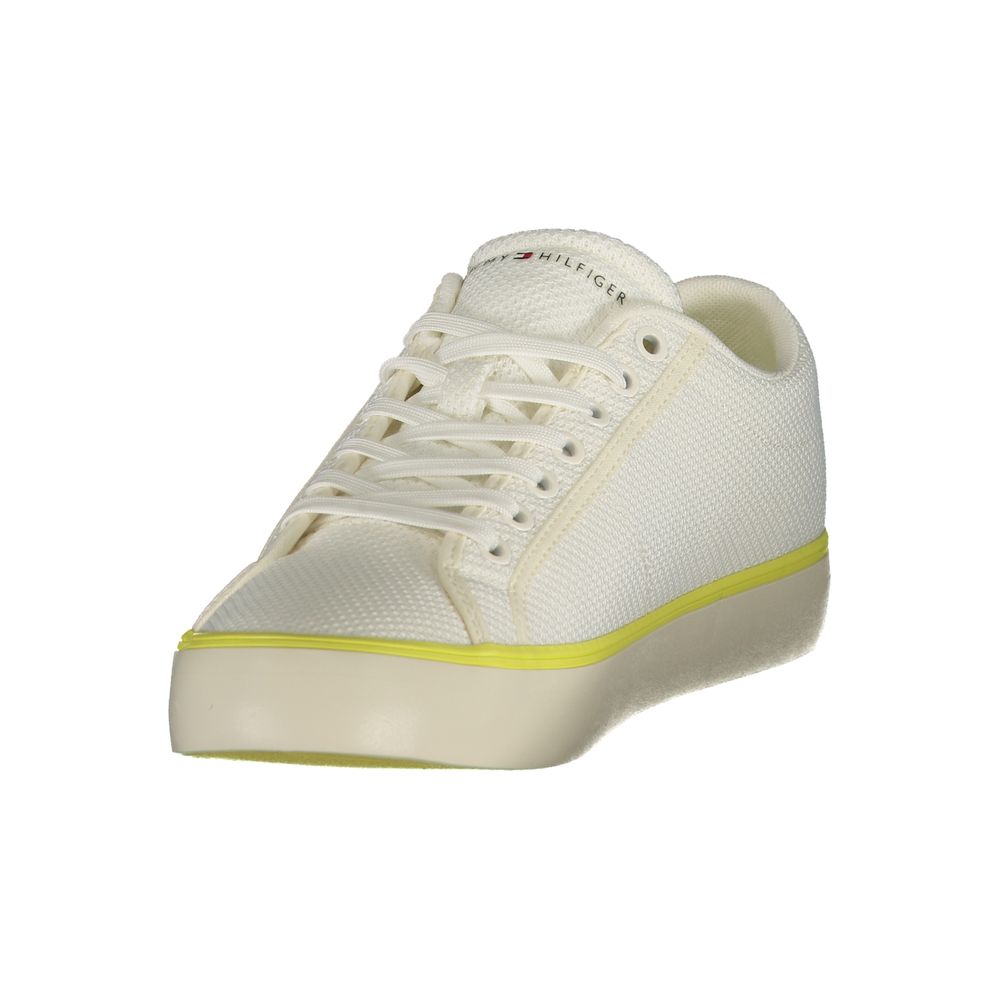 Sneaker Tommy Hilfiger da uomo in poliestere bianco