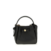 Tory Burch Black Calf Leather Bos Taurus Shoulder Bag