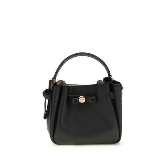 Borsa a tracolla Tory Burch in pelle di vitello nera Bos Taurus