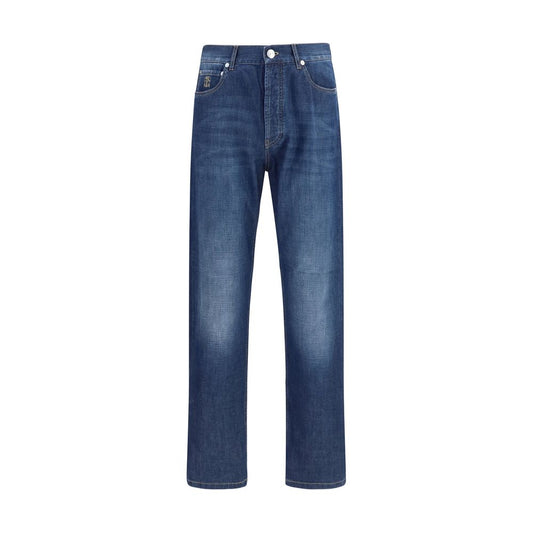 Brunello Cucinelli Jeans di Cotone Blu