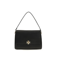 Tory Burch Black Calf Leather Bos Taurus Shoulder Bag