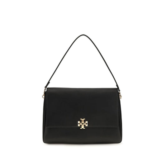 Borsa a spalla Tory Burch in pelle di vitello nera Bos Taurus