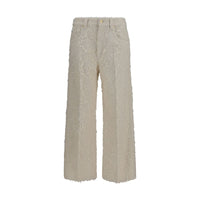 Brunello Cucinelli Beige Cotton Cropped Pants