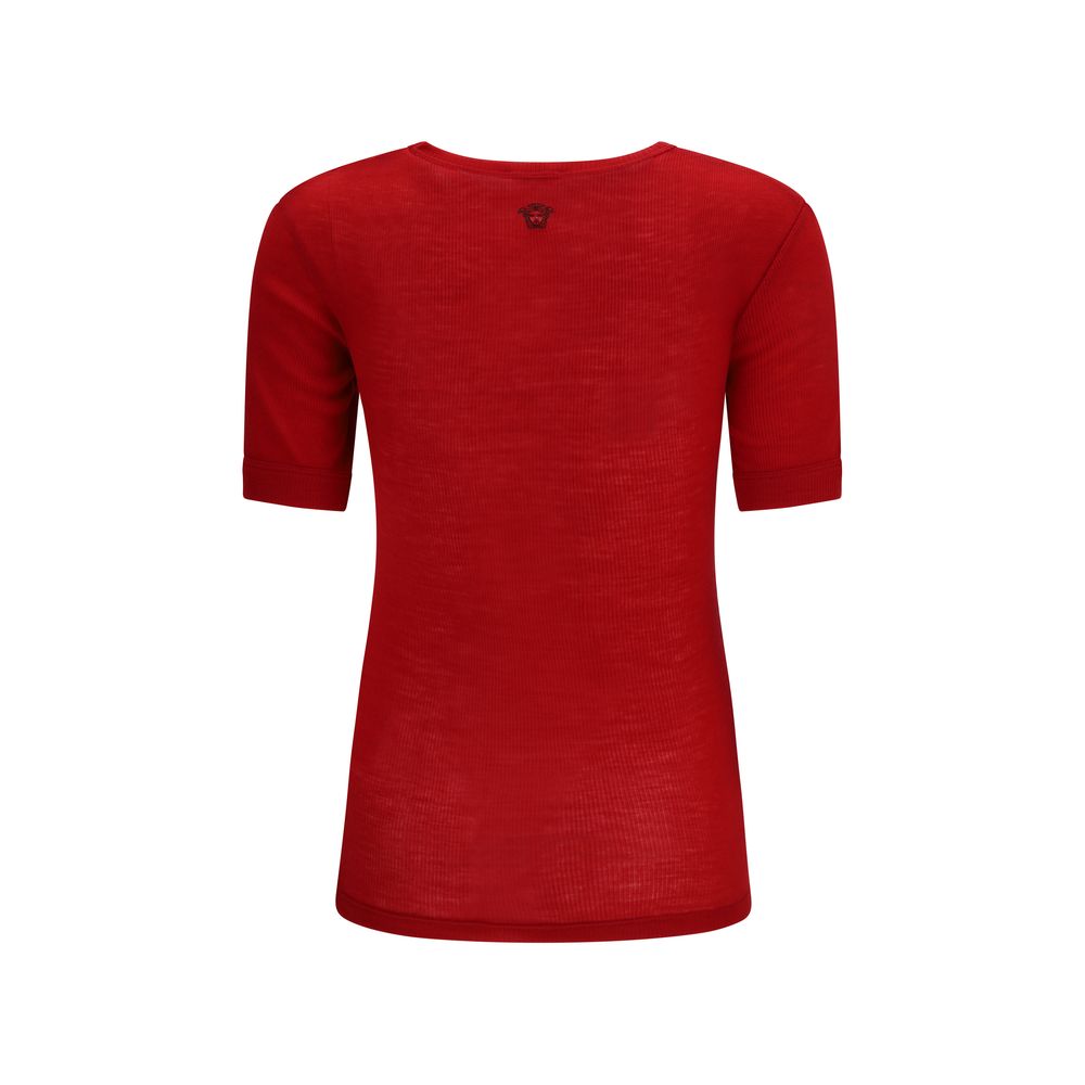 Versace Red Wool Oves Aries T-Shirt