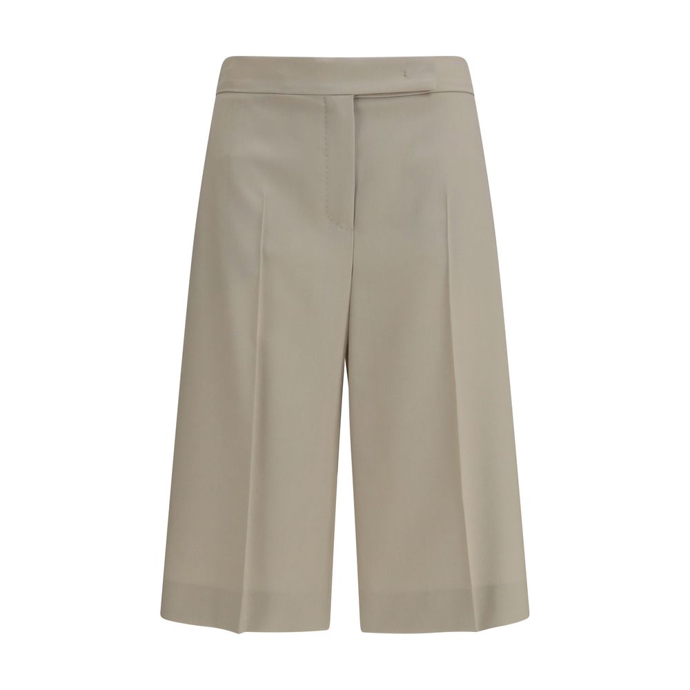 Shorts Bermuda Max Mara in Lana Beige Oves Aries