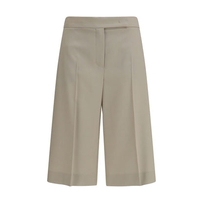 Shorts Bermuda Max Mara in Lana Beige Oves Aries