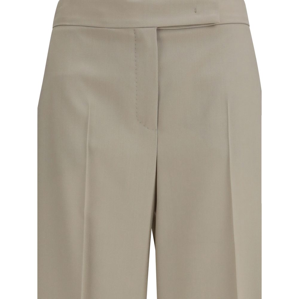 Shorts Bermuda Max Mara in Lana Beige Oves Aries
