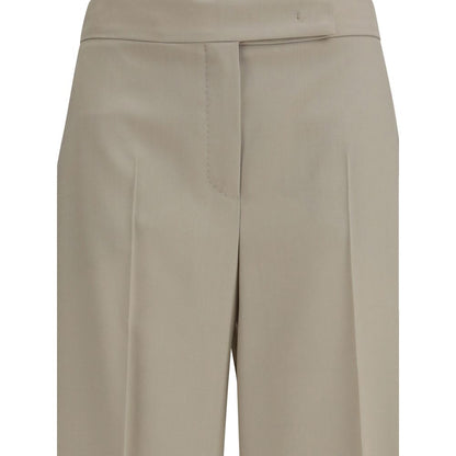 Shorts Bermuda Max Mara in Lana Beige Oves Aries