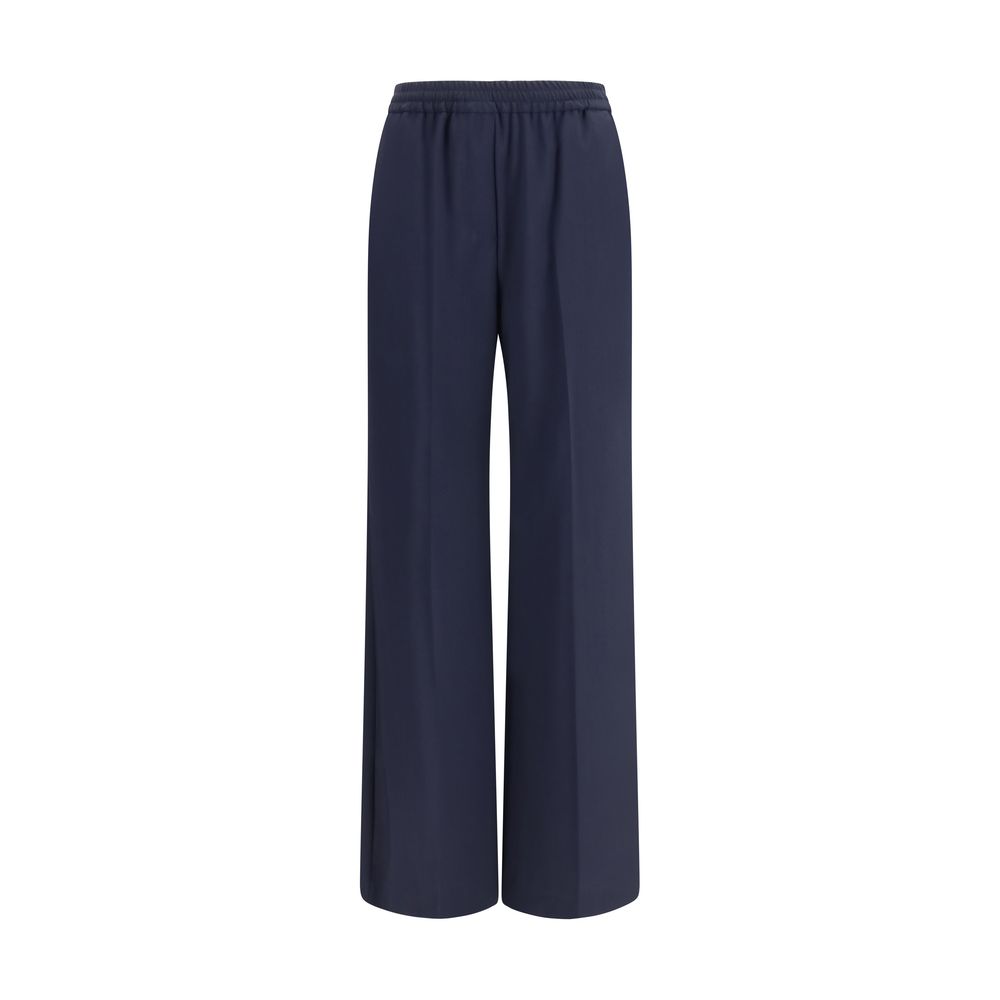 Max Mara Pantaloni Casual Oves Aries in Lana Blu