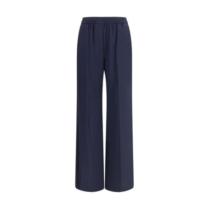 Max Mara Pantaloni Casual Oves Aries in Lana Blu