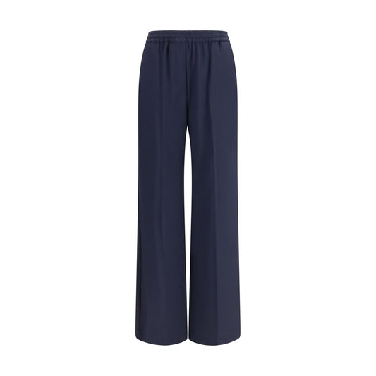 Max Mara Pantaloni Casual Oves Aries in Lana Blu