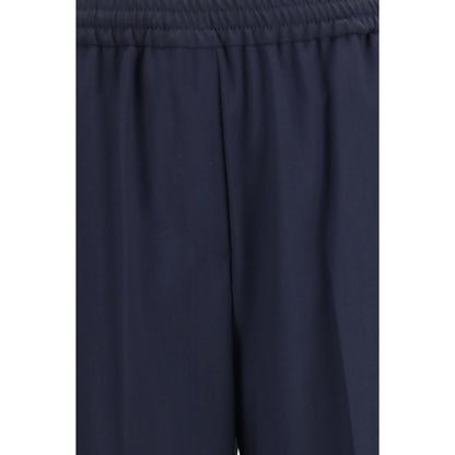 Max Mara Pantaloni Casual Oves Aries in Lana Blu