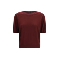 T-shirt in Lana Max Mara Bordeaux Modello Oves Aries