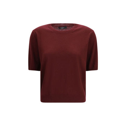 T-shirt in Lana Max Mara Bordeaux Modello Oves Aries