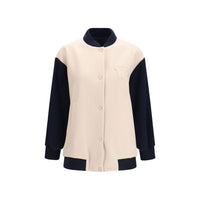 Bomber Max Mara in lana blu Oves Aries