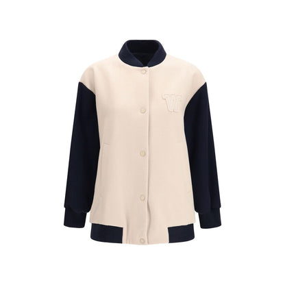 Bomber Max Mara in lana blu Oves Aries