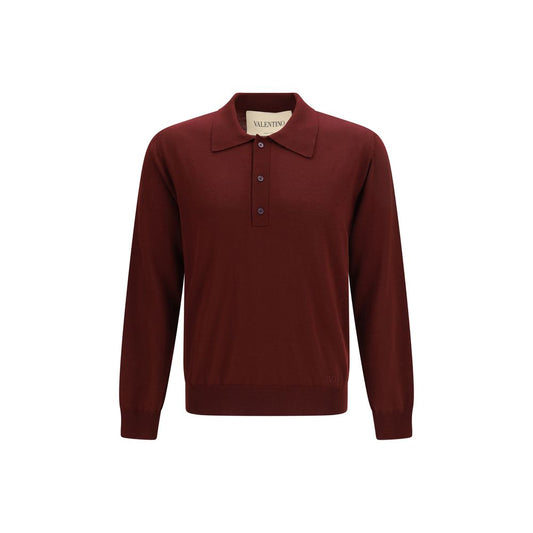 Polo Valentino Garavani Oves Aries in lana bordeaux