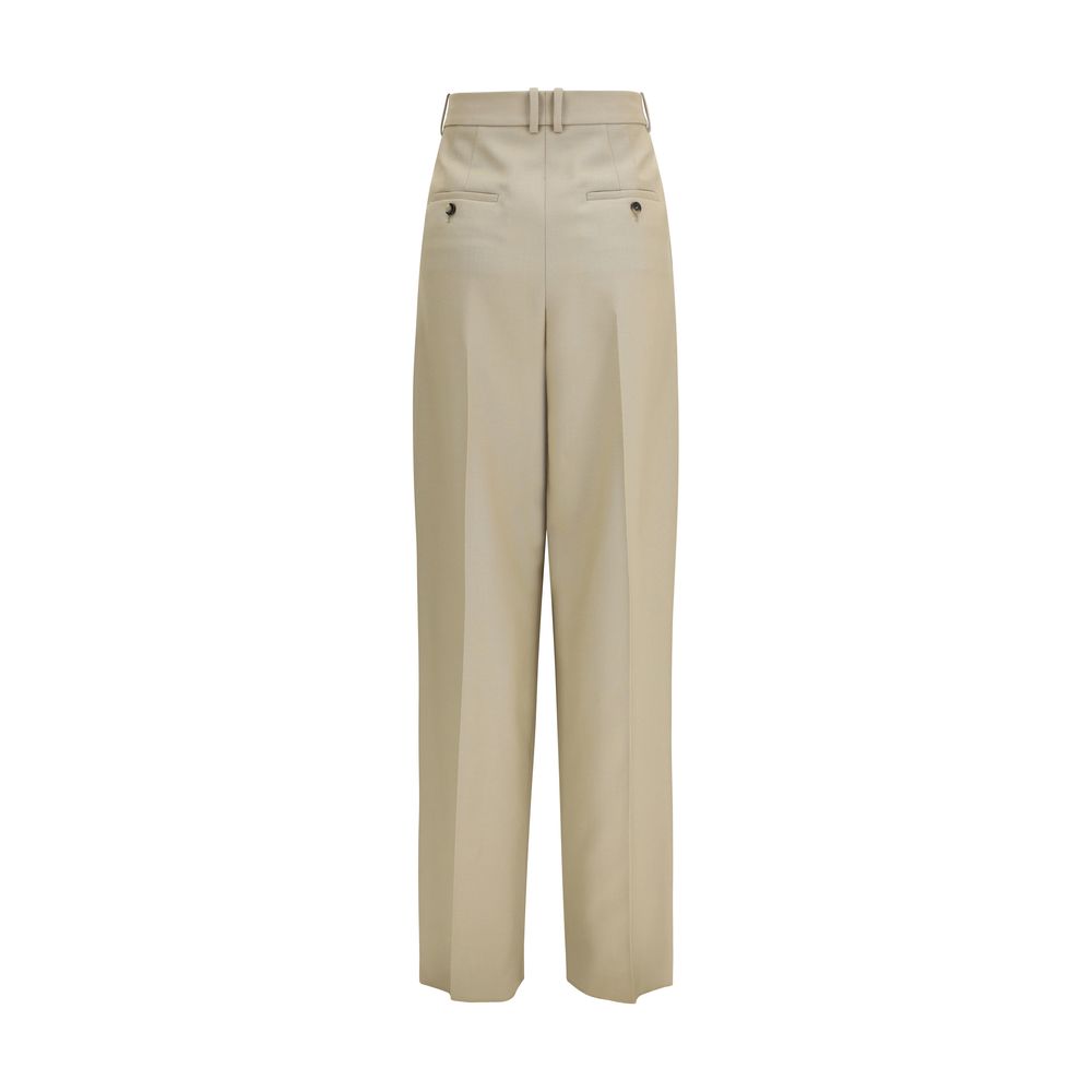 Pantalon Saint Laurent Oves Aries en laine beige