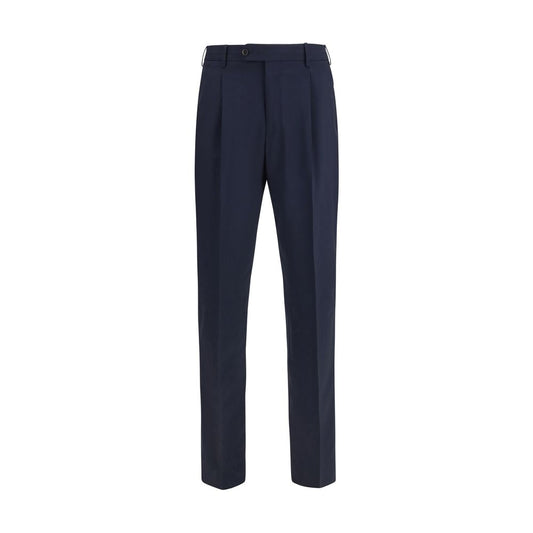 PT Torino Pantaloni Casual Oves Aries in Lana Blu
