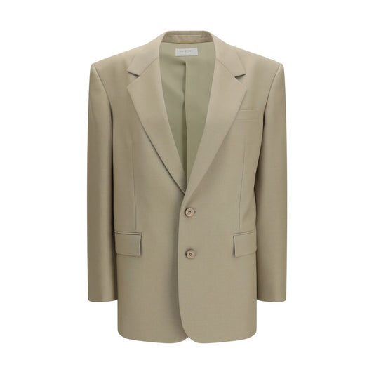 Blazer Saint Laurent Oversized Aries in Lana Beige