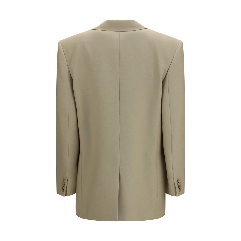 Blazer Saint Laurent Oversized Aries in Lana Beige
