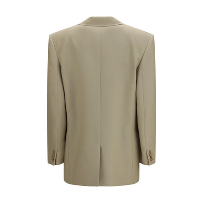 Blazer Saint Laurent Oversized Aries in Lana Beige