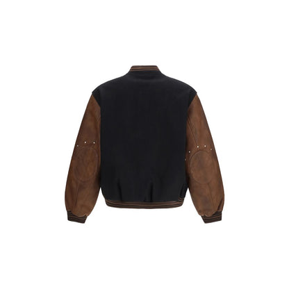 Représenter le blouson aviateur Oves Aries en laine noire