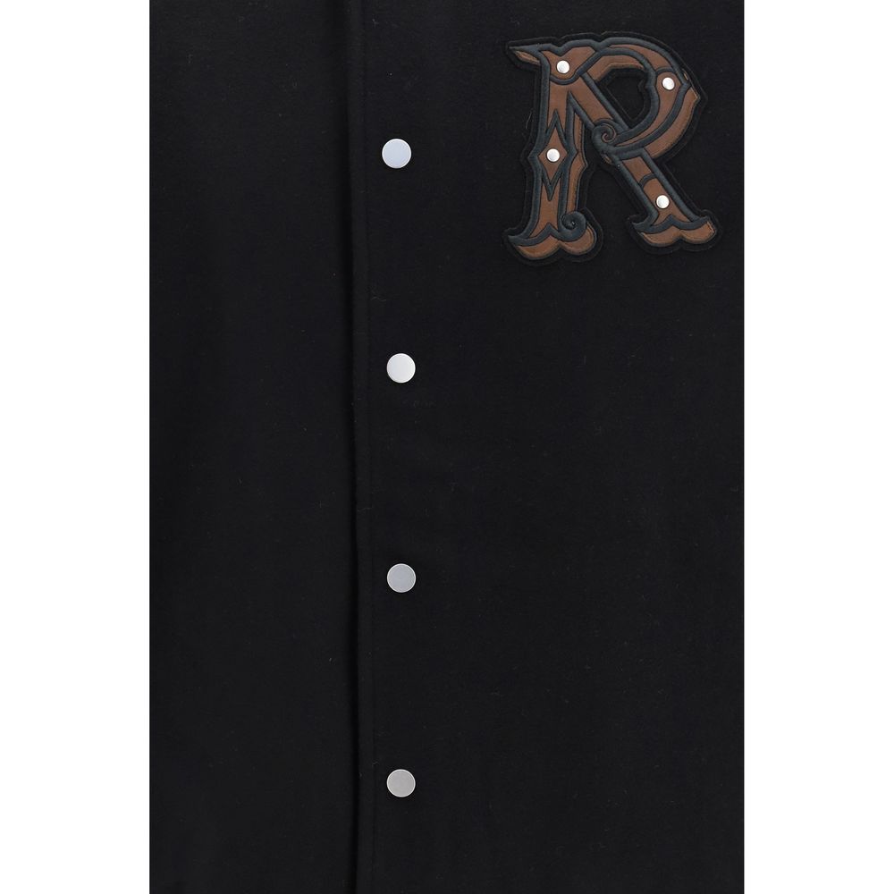 Représenter le blouson aviateur Oves Aries en laine noire