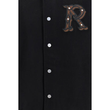 Représenter le blouson aviateur Oves Aries en laine noire