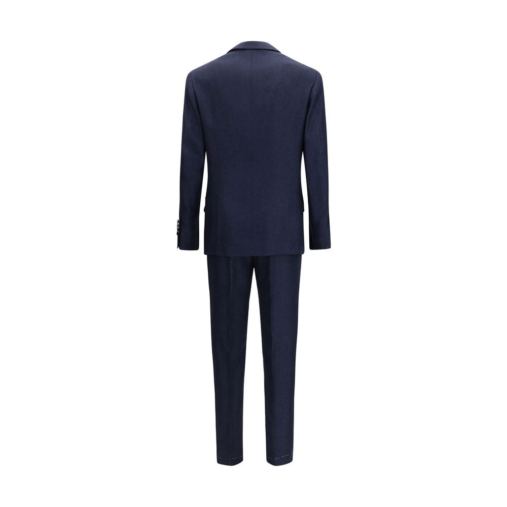 Costume deux-pièces en laine bleu Brunello Cucinelli Oves Aries